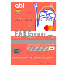 Albania American Bank of Investments (ABI) fake mastercard photoshop template PSD