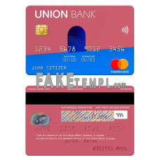 Albania Union Bank fake mastercard photoshop template PSD