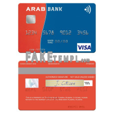 Algeria Arab Bank Algeria fake visa card photoshop template PSD