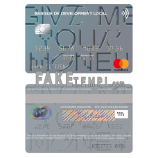 Algeria Banque de Développement Local fake mastercard photoshop template PSD