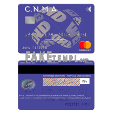 Algeria Caisse Nationale de Mutualité Agricole fake mastercard photoshop template PSD