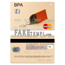 Andorra Banca Privada d’Andorra (BPA) fake mastercard photoshop template PSD