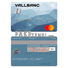 Andorra Vall Banc fake mastercard photoshop template PSD