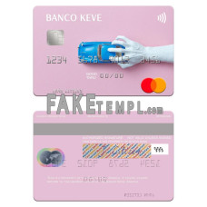 Angola Banco Keve fake mastercard photoshop template PSD