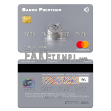 Angola Banco Prestigio, S.A. fake mastercard photoshop template PSD