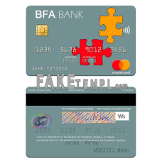 Angola Banco de Fomento fake mastercard photoshop template PSD