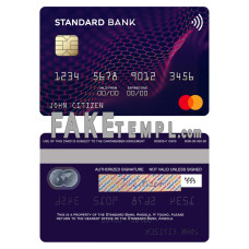 Angola Standard Bank fake mastercard photoshop template PSD