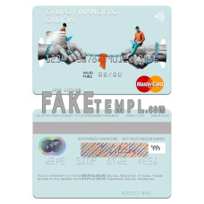 Argentina Grupo Financiero Galicia fake mastercard photoshop template PSD