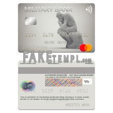 Australia Australian Military Bank fake mastercard photoshop template PSD