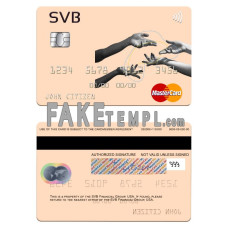 USA SVB Financial Group fake mastercard photoshop template PSD