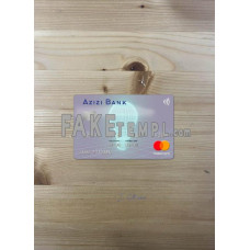 Afghanistan Azizi Bank fake Mastercard photo look photoshop template PSD