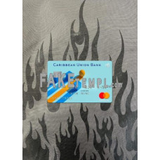 Antigua and Barbuda Caribbean Union Bank fake Mastercard photolook template PSD, scan and photo-realistic look