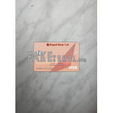 Bangladesh Rupali Bank fake Visa photolook photoshop template PSD