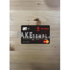 Belarus Alfa Bank fake Mastercard photolook template PSD, scan and photo-realistic look