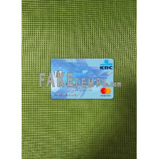 Belgium KBC Bank fake Mastercard photolook template PSD, scan and photo-realistic look