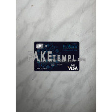 Benin Ecobank fake Visa photolook photoshop template PSD