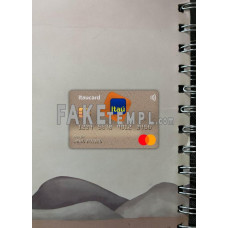 Brazil Itaú Bank fake Mastercard photolook template PSD, scan and photo-realistic look