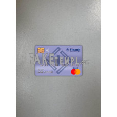 Bulgaria Fibank Bank fake Mastercard photolook template PSD, scan and photo-realistic look