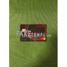 Burkina Faso United bank for Africa fake Mastercard photolook template PSD, scan and photo-realistic look