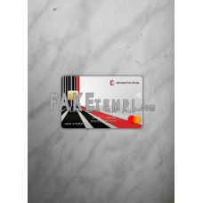 Cameroon Afriland First Bank fake Mastercard photolook template PSD, scan and photo-realistic look