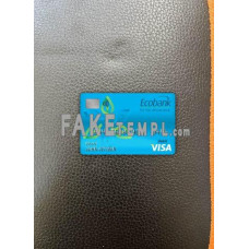 Cameroon Ecobank Bank fake Visa debit card  photolook photoshop template PSD