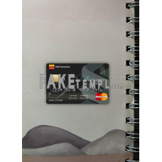 Cameroon SCB Bank fake Mastercard photolook template PSD, scan and photo-realistic look