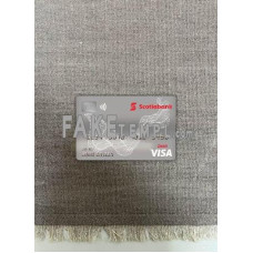 Canada Scotiabank Visa card PSD scan and photo taken image, 2 in 1