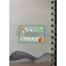 Canada TD fake Master debit card photolook template PSD, scan and photo-realistic look