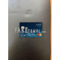 Central African Republic Ecobank bank fake Mastercard photolook template PSD, scan and photo-realistic look