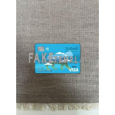 Central African republic ecobank fake Visa debit card photolook template PSD, scan and photo-realistic look