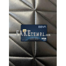 Colombia BBVA bank fake Visa card photolook template PSD, scan and photo-realistic look