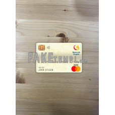 Colombia Banco de bogotá Bank fake Master debit card photolook template PSD, scan and photo-realistic look