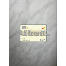 Colombia Banco de bogotá bank fake Visa debit card photolook template PSD, scan and photo-realistic look