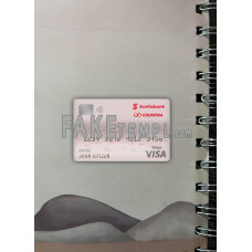 Colombia Scotiabank colpatria bank fake Visa debit card photolook template PSD, scan and photo-realistic look