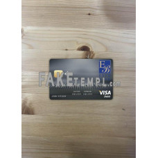 Comoros Exim bank fake Visa card photolook template PSD, scan and photo-realistic look