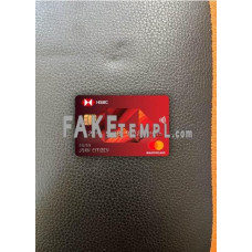 France HSBC bank  fake Mastercard photolook template PSD, scan and photo-realistic look