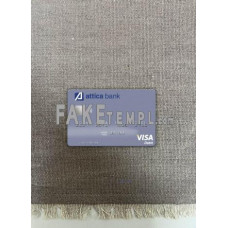 Greece Attica Bank fake Visa card photolook template PSD