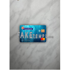 Greece Eurobank Ergasias bank fake Mastercard photolook template PSD, scan and photo-realistic look