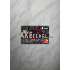 Hong Kong HSBC bank fake Mastercard photolook template PSD, scan and photo-realistic look