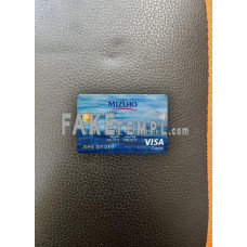 Japan Mizuho bank fake Visa classic card photolook template PSD