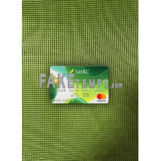 Japan Sumitomo Mitsui Banking Corporation (SMBC) bank fake Mastercard card photolook template PSD