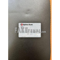 Kyrgyzstan Optima Bank fake Visa card photolook template PSD