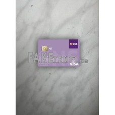 Netherlands SNS Bank fake Visa debit card photolook template PSD, scan and photo-realistic look