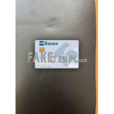 Peru Banco Banex fake Visa debit card photolook template PSD, scan and photo-realistic look