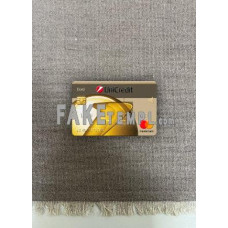 Romania UniCredit Bank fake Mastercard gold photolook template PSD, scan and photo-realistic look