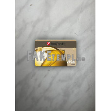 Romania UniCredit Bank fake Visa gold photolook template PSD, scan and photo-realistic look