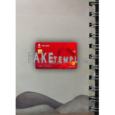 Russia Alfa bank fake Mastercard photolook template PSD, scan and photo-realistic look