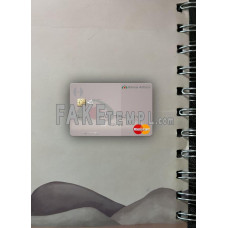 Salvador Banco Azteca fake Mastercard photolook template PSD, scan and photo-realistic look