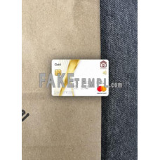 Sudan National Bank fake Mastercard gold photolook template PSD, scan and photo-realistic look