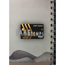 Sweden Nordnet AB bank fake Visa singature card photolook template PSD, scan and photo-realistic look